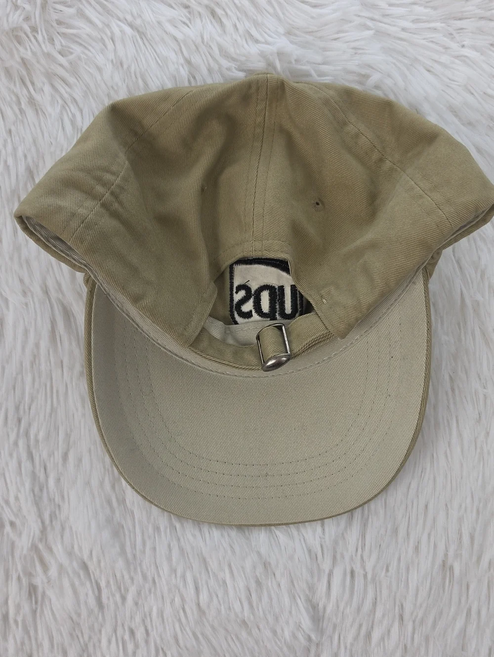 Vintage 90s Anvil UPS Shield Logo Strapback Dad Hat Khaki Tan Onesize